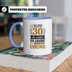 30. Geburtstag Tasse - Das Leben beginnt mit 30! Geschenkide – Blau [farbe:blau]
