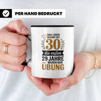 30. Geburtstag Tasse - Das Leben beginnt mit 30! Geschenkide – Schwarz [farbe:schwarz]