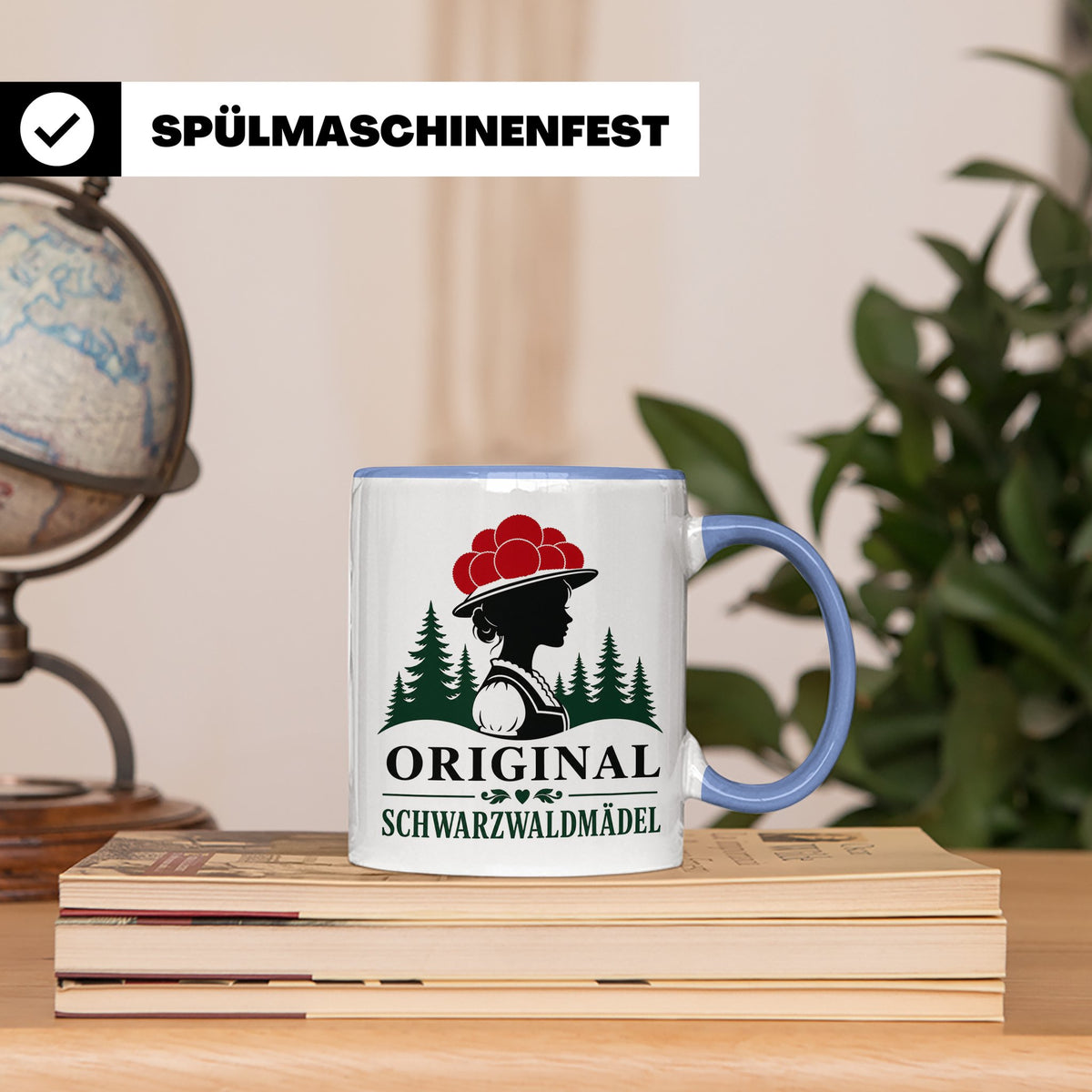 Schwarzwald Tasse Original Schwarzwaldmädel - Geschenk für F – Blau [farbe:blau]