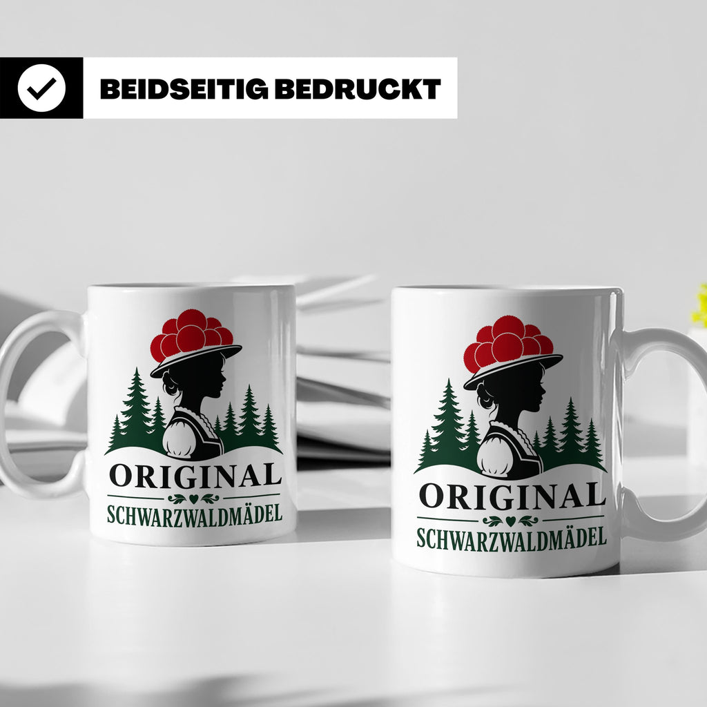 Schwarzwald Tasse Original Schwarzwaldmädel - Geschenk für F – Weiß [farbe:weiß]