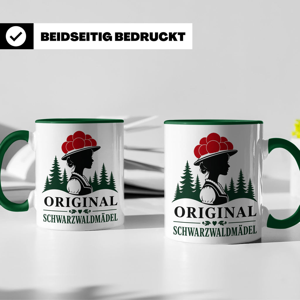 Schwarzwald Tasse Original Schwarzwaldmädel - Geschenk für F – Grün [farbe:grün]