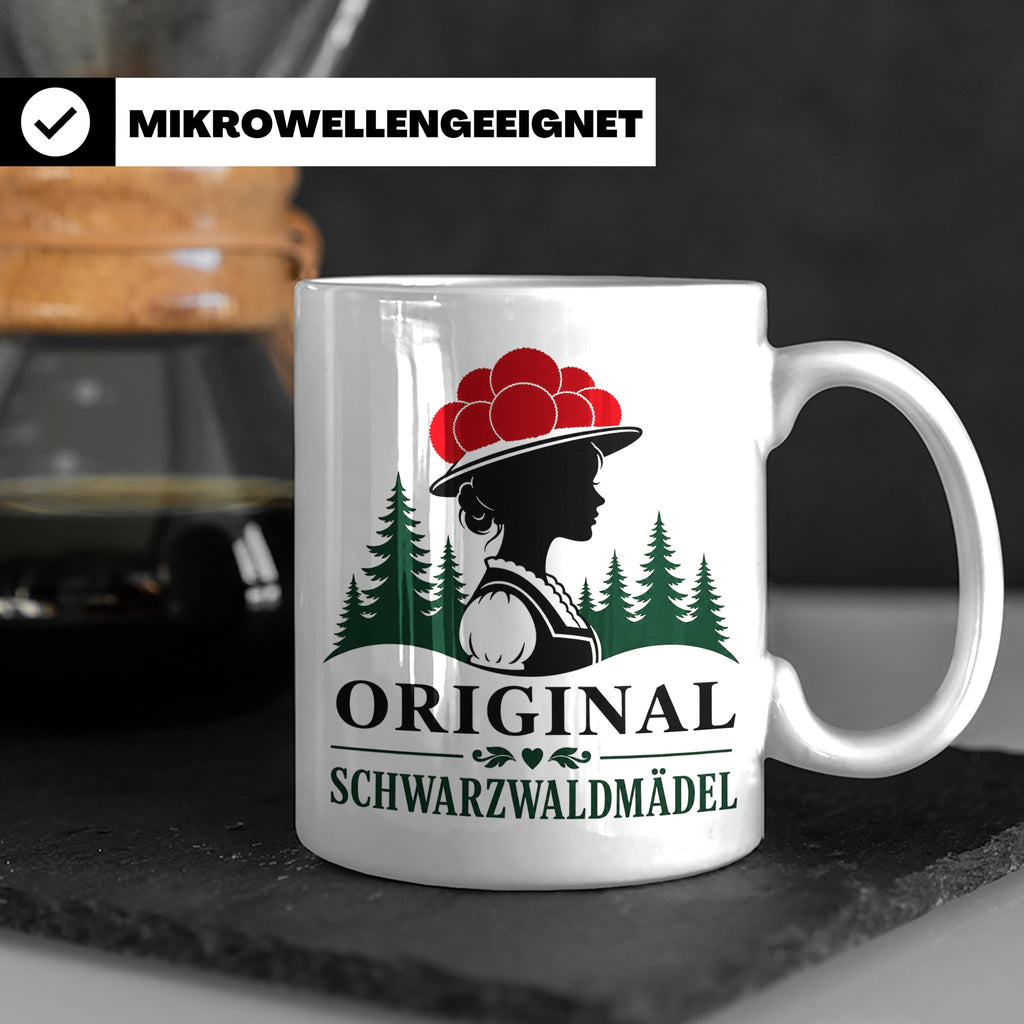 Schwarzwald Tasse Original Schwarzwaldmädel - Geschenk für F – Weiß [farbe:weiß]
