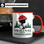 Schwarzwald Tasse Original Schwarzwaldmädel - Geschenk für F – Rot [farbe:rot]
