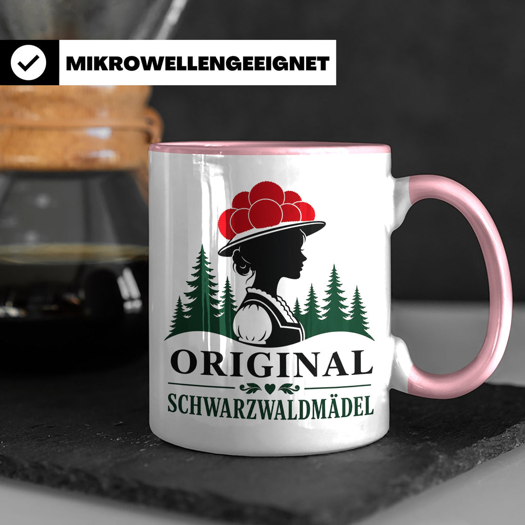 Schwarzwald Tasse Original Schwarzwaldmädel - Geschenk für F – Rosa [farbe:rosa]