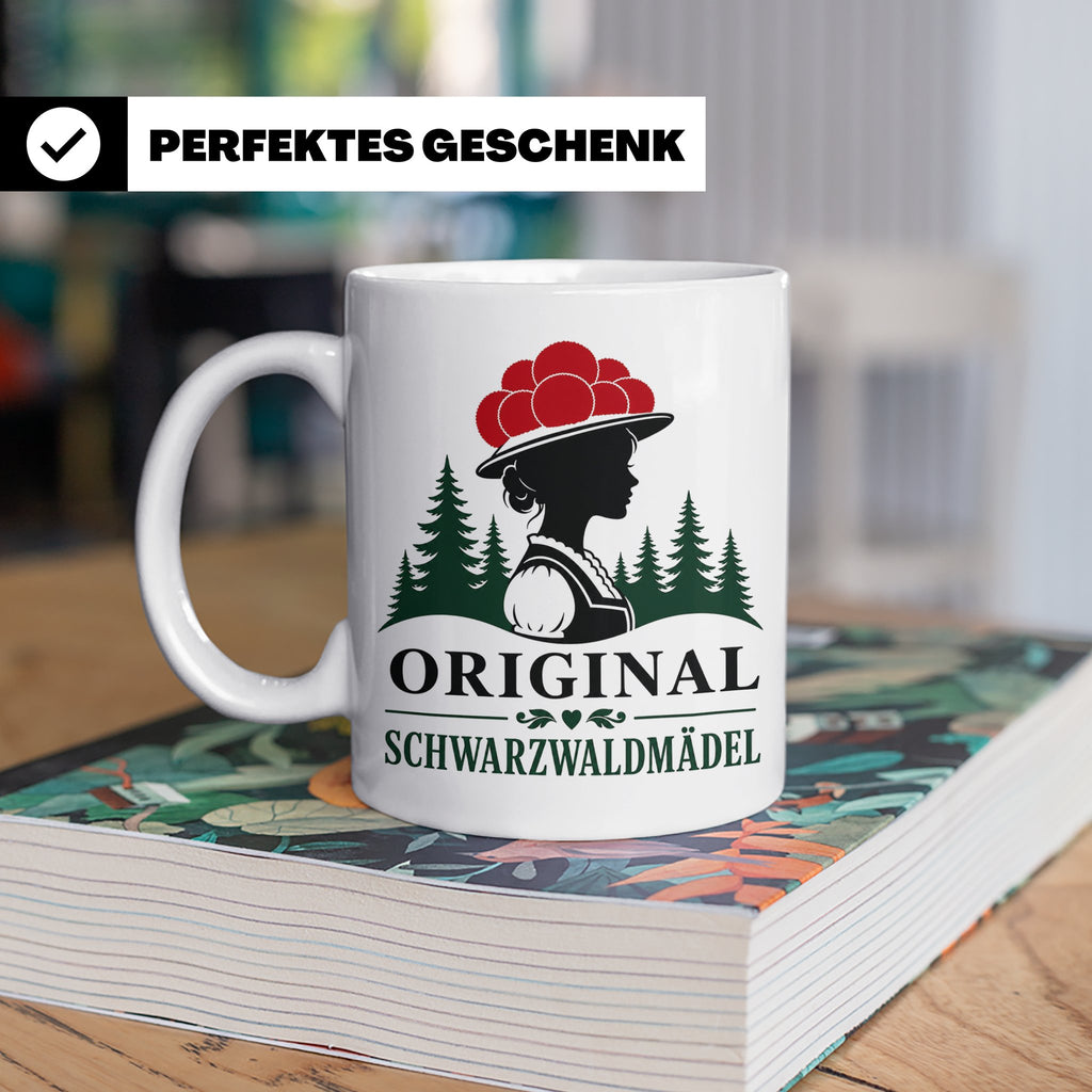 Schwarzwald Tasse Original Schwarzwaldmädel - Geschenk für F – Weiß [farbe:weiß]