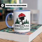 Schwarzwald Tasse Original Schwarzwaldmädel - Geschenk für F – Blau [farbe:blau]