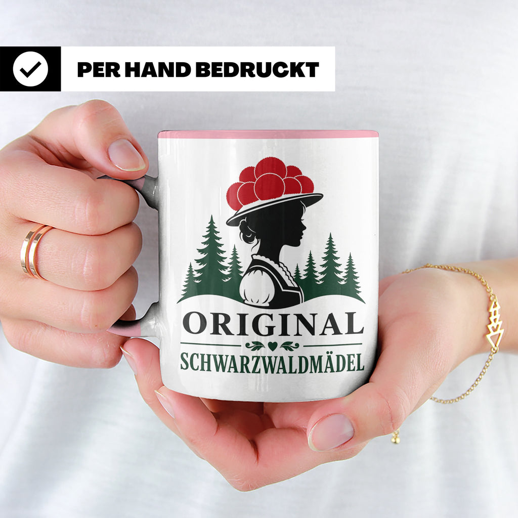 Schwarzwald Tasse Original Schwarzwaldmädel - Geschenk für F – Rosa [farbe:rosa]