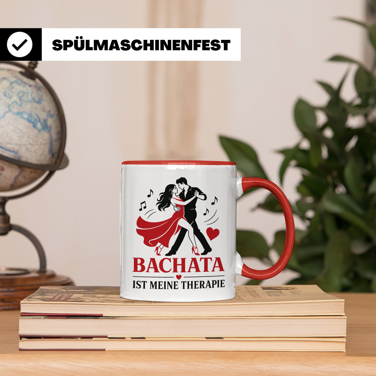 Bachata Tasse Bachata ist meine Therapie - Geschenk für Tänz – Rot [farbe:rot]