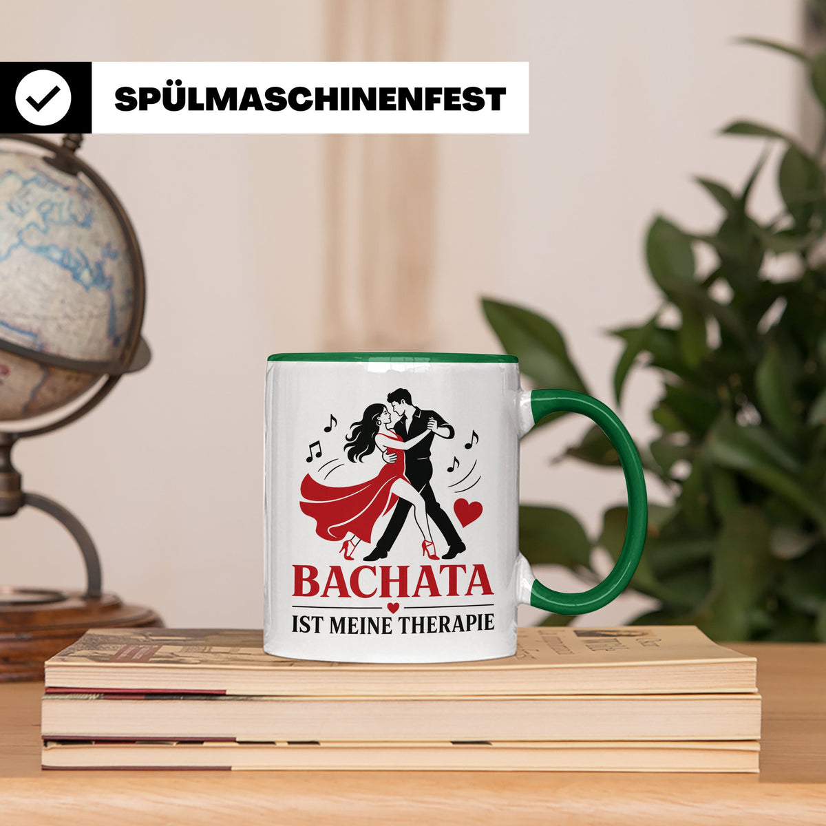 Bachata Tasse Bachata ist meine Therapie - Geschenk für Tänz – Grün [farbe:grün]