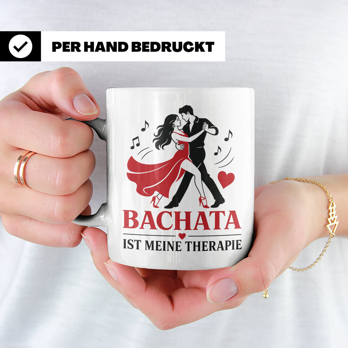 Bachata Tasse Bachata ist meine Therapie - Geschenk für Tänz – Weiß [farbe:weiß]