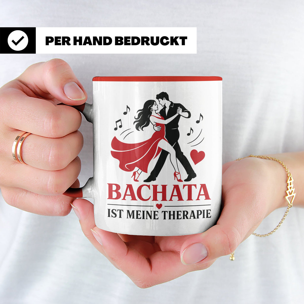 Bachata Tasse Bachata ist meine Therapie - Geschenk für Tänz – Rot [farbe:rot]