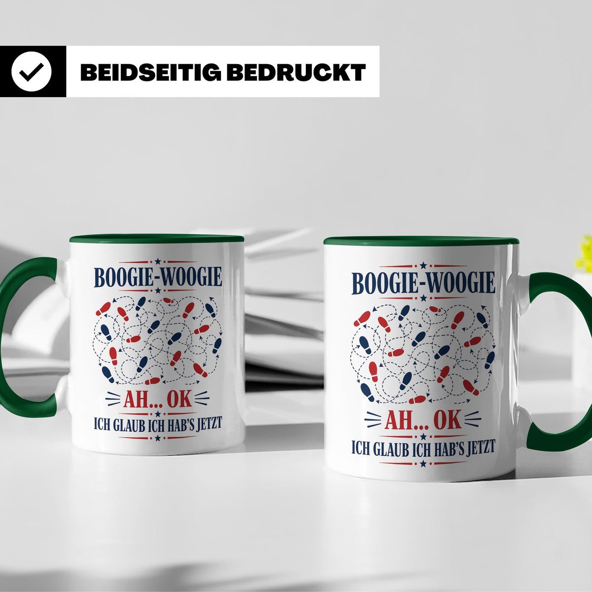 Boogie Woogie Tasse Ah ok ich glaub ich habs jetzt - Lustige – Grün [farbe:grün]
