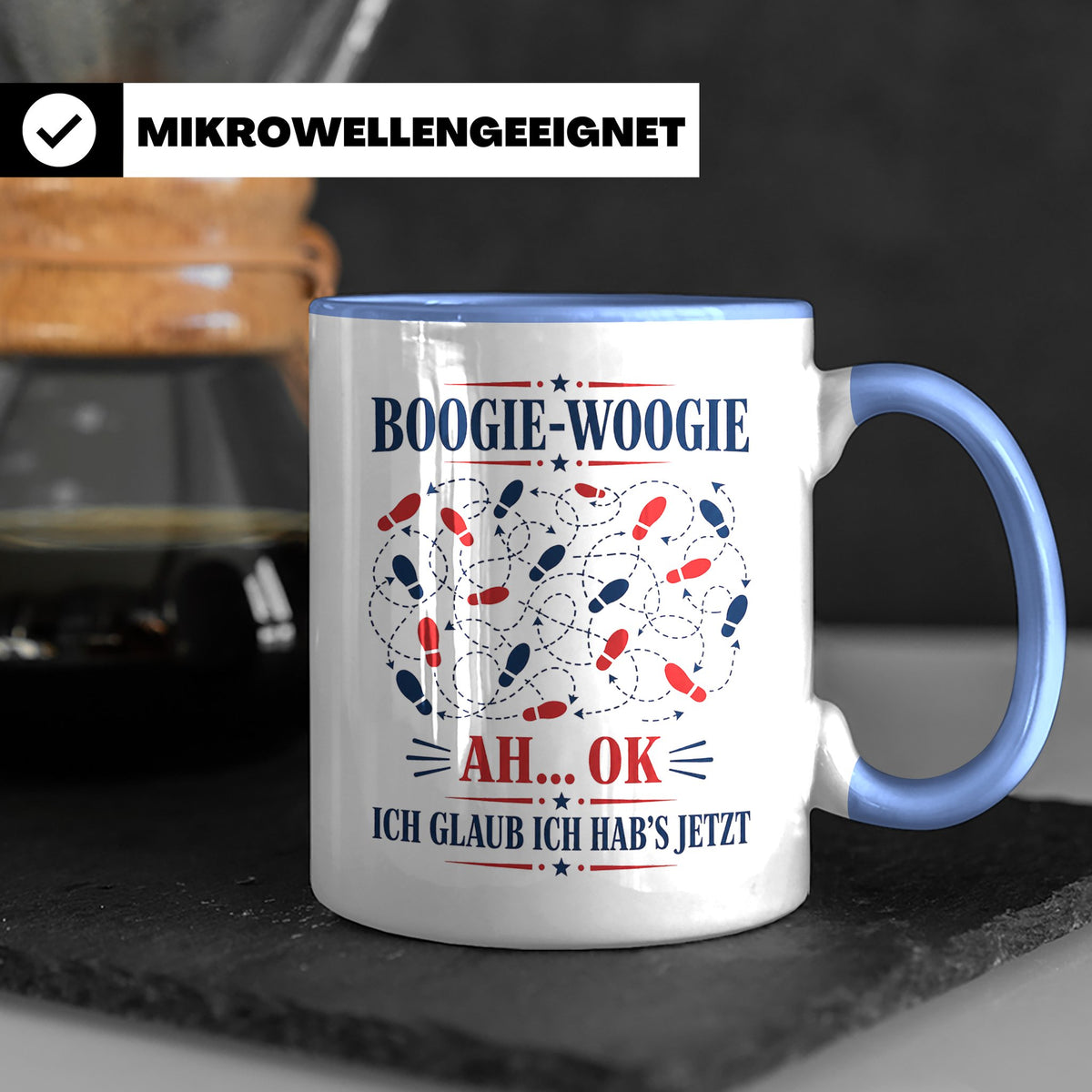Boogie Woogie Tasse Ah ok ich glaub ich habs jetzt - Lustige – Blau [farbe:blau]