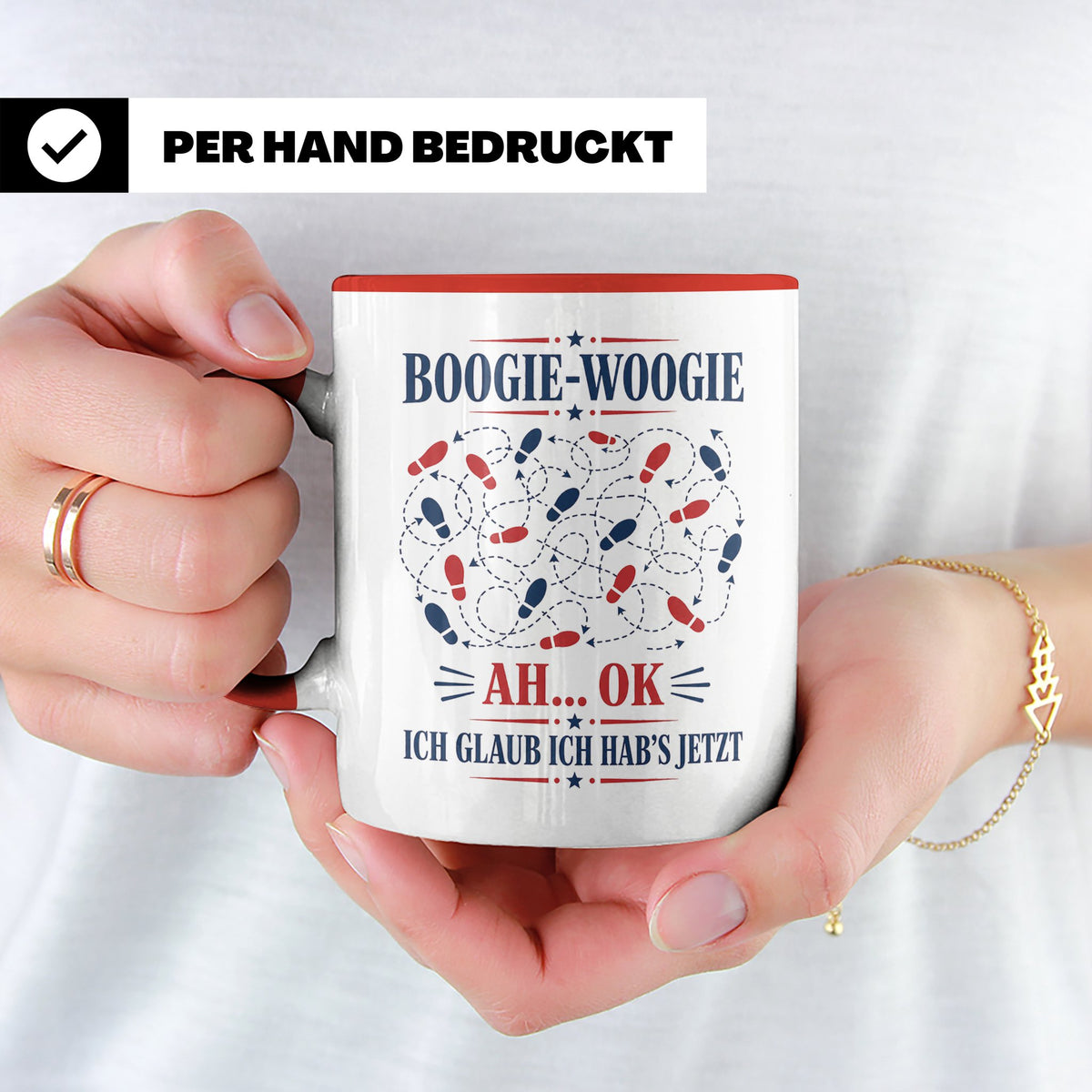 Boogie Woogie Tasse Ah ok ich glaub ich habs jetzt - Lustige – Rot [farbe:rot]