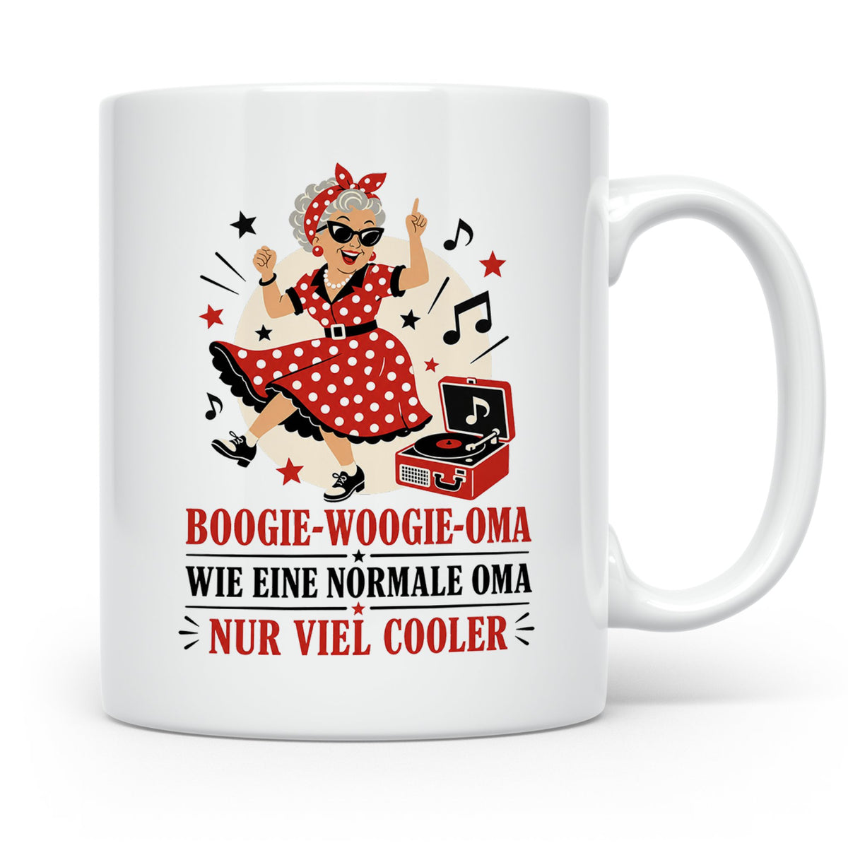 Boogie Woogie Oma Tasse Wie eine normale Oma nur viel cooler – Weiß [farbe:weiß]