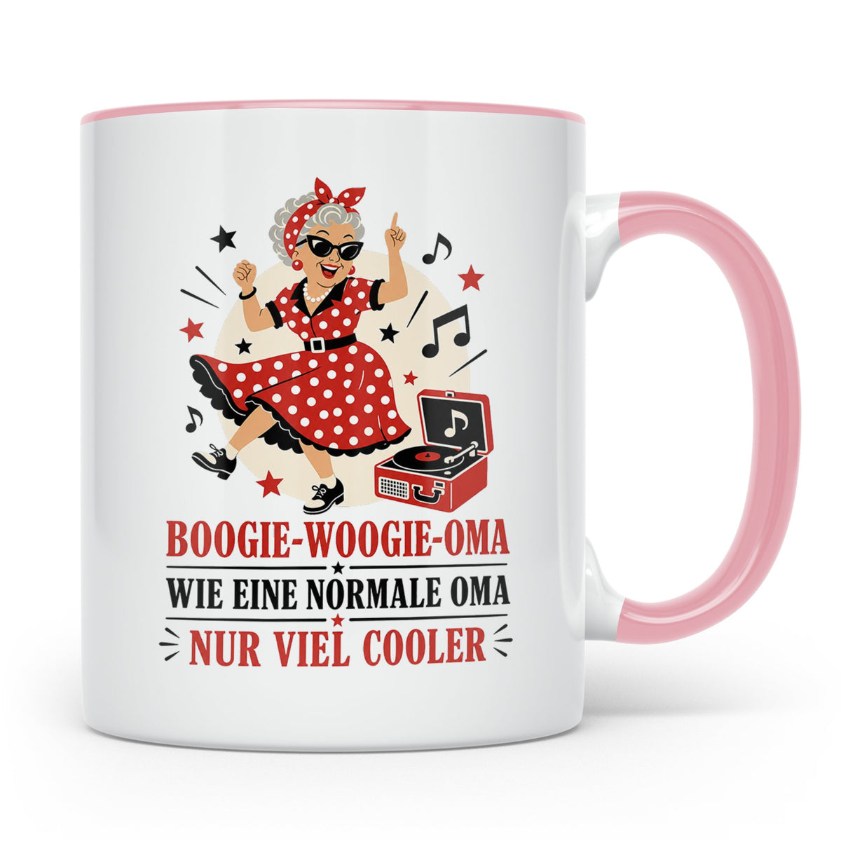 Boogie Woogie Oma Tasse Wie eine normale Oma nur viel cooler – Rosa [farbe:rosa]