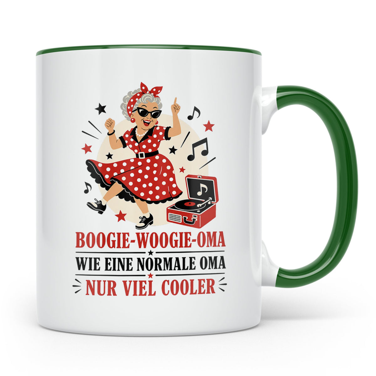Boogie Woogie Oma Tasse Wie eine normale Oma nur viel cooler – Grün [farbe:grün]