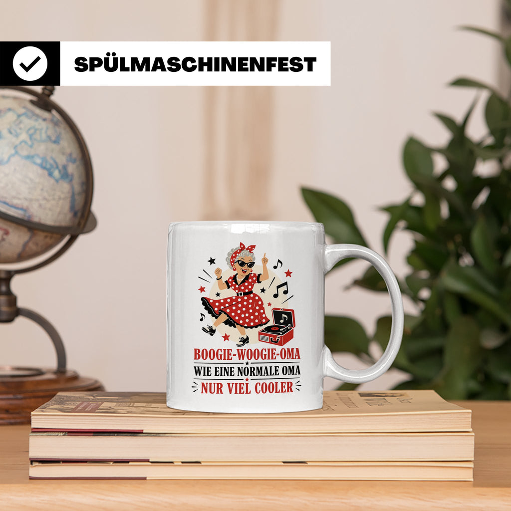 Boogie Woogie Oma Tasse Wie eine normale Oma nur viel cooler – Weiß [farbe:weiß]