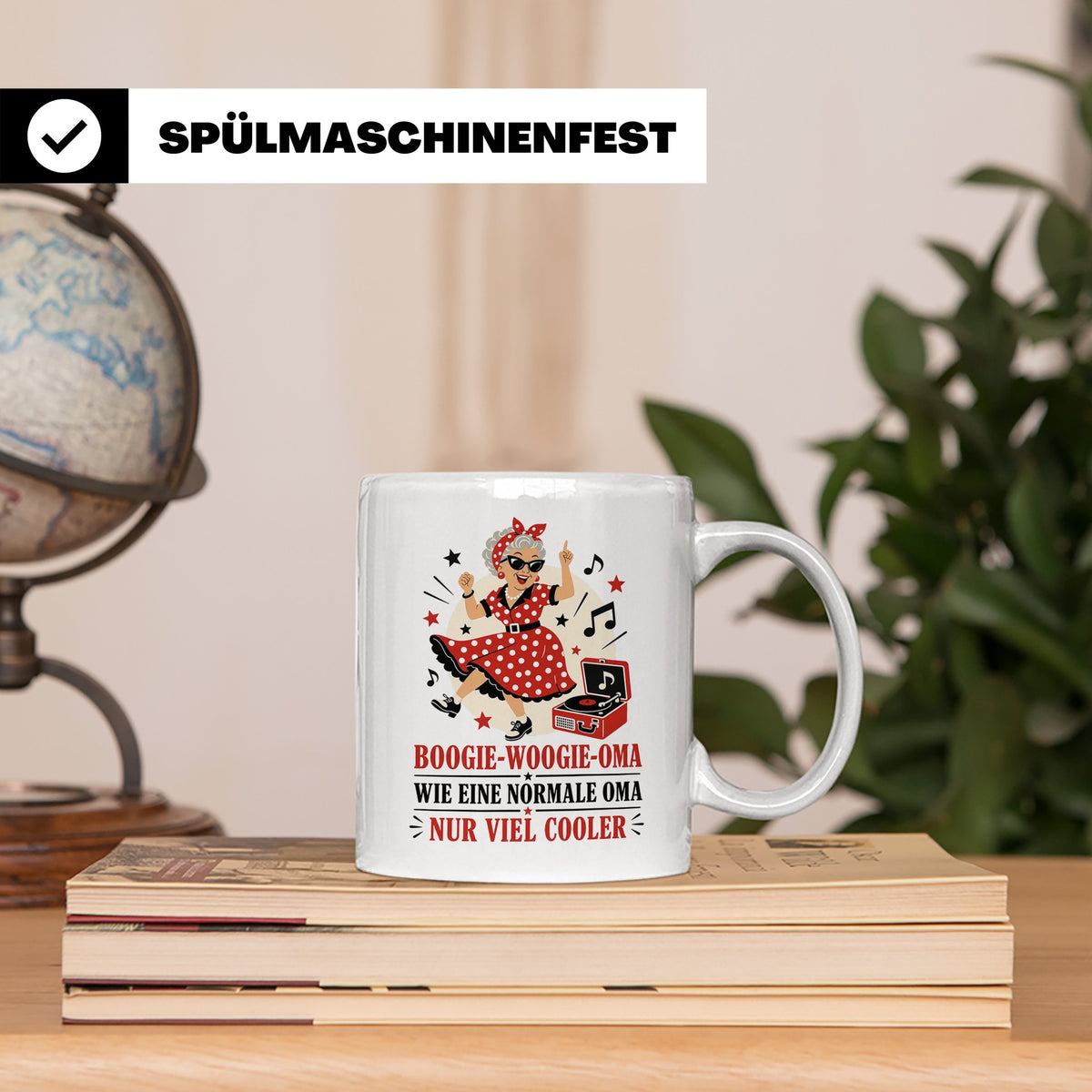 Boogie Woogie Oma Tasse Wie eine normale Oma nur viel cooler – Weiß [farbe:weiß]