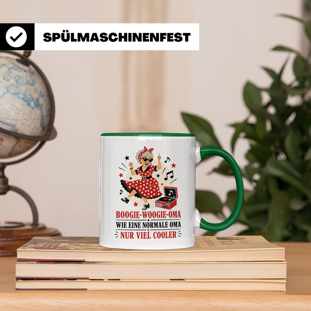 Boogie Woogie Oma Tasse Wie eine normale Oma nur viel cooler – Grün [farbe:grün]