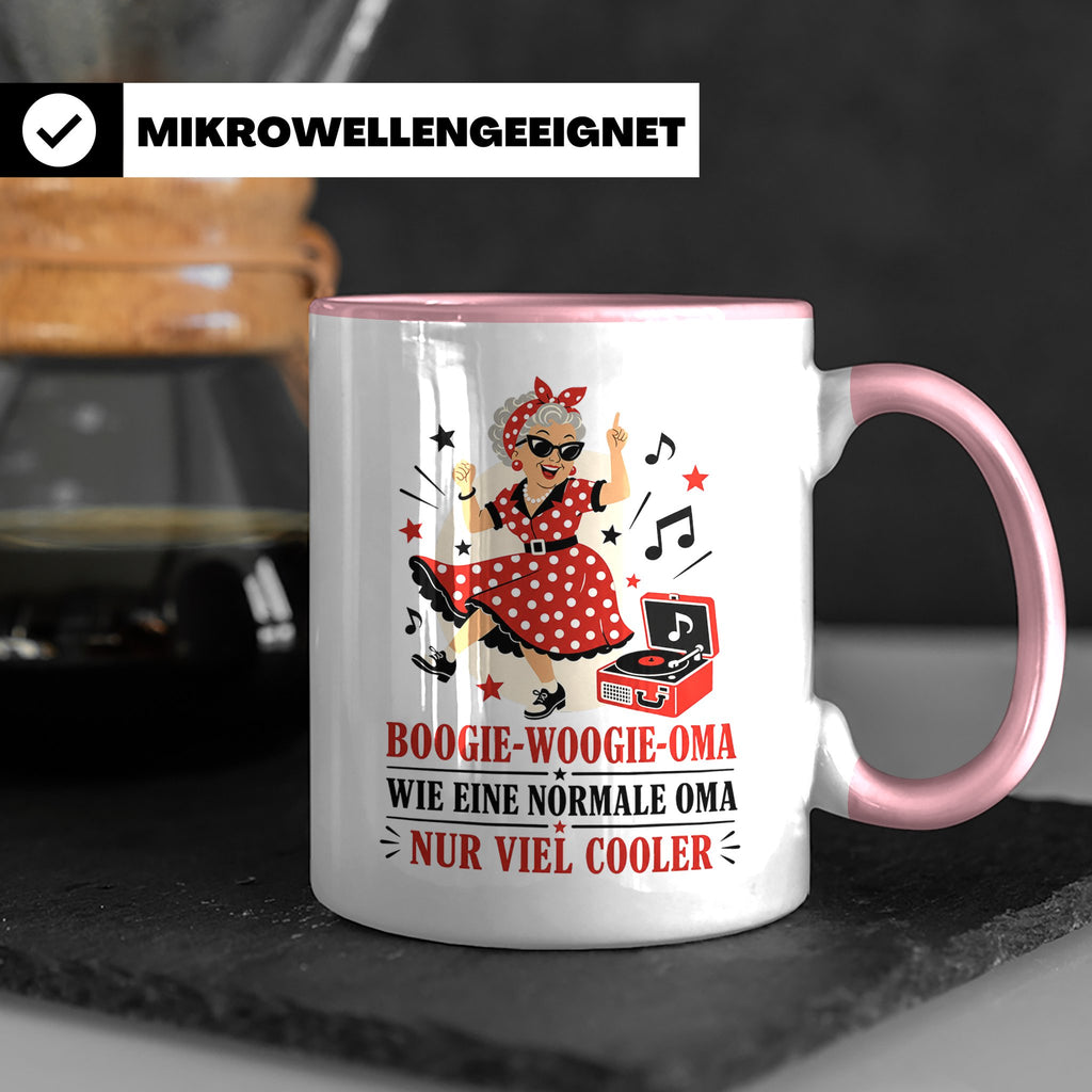 Boogie Woogie Oma Tasse Wie eine normale Oma nur viel cooler – Rosa [farbe:rosa]