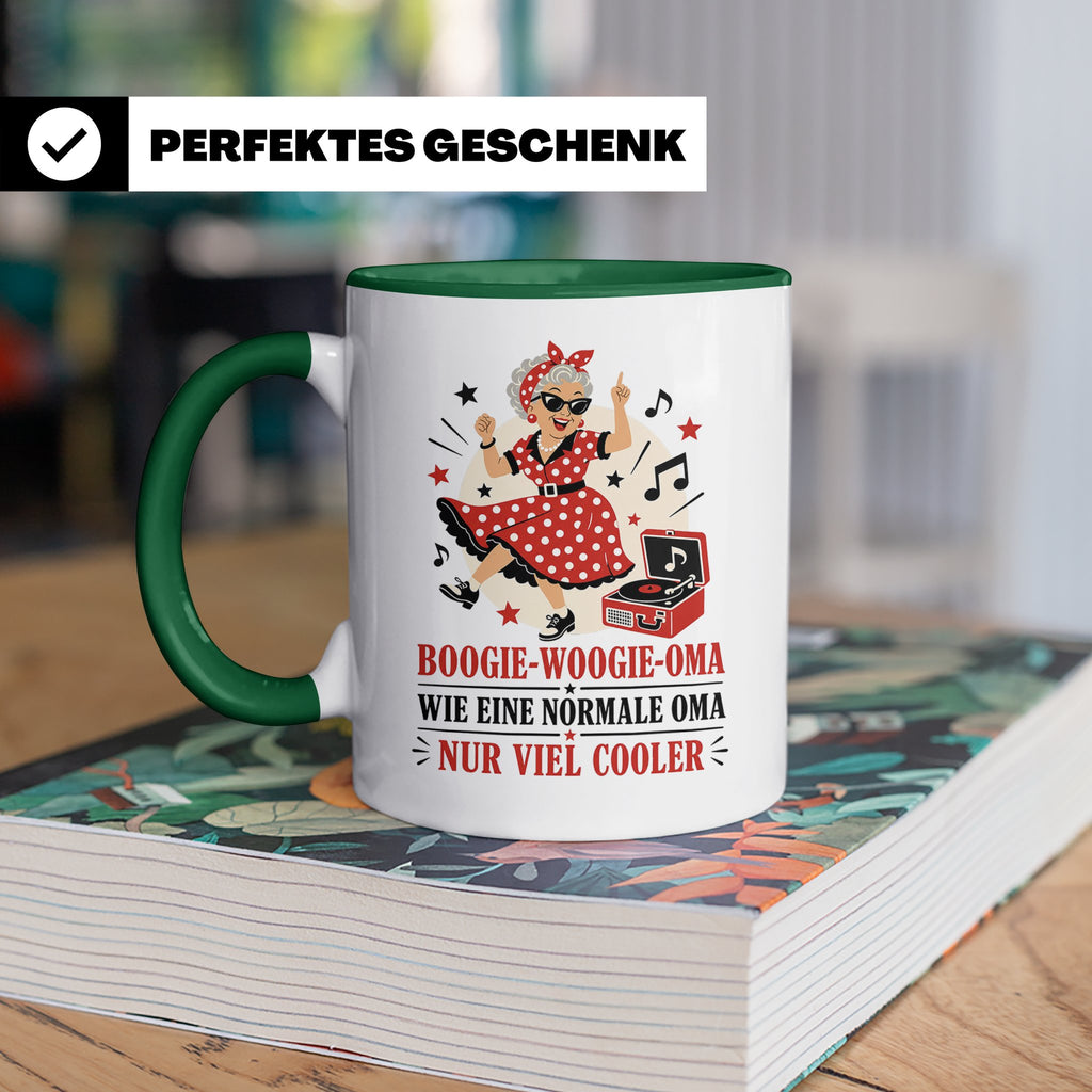 Boogie Woogie Oma Tasse Wie eine normale Oma nur viel cooler – Grün [farbe:grün]