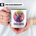 Discofox Tasse Tanzender Fuchs unter der Discokugel - Retro  – Grün [farbe:grün]