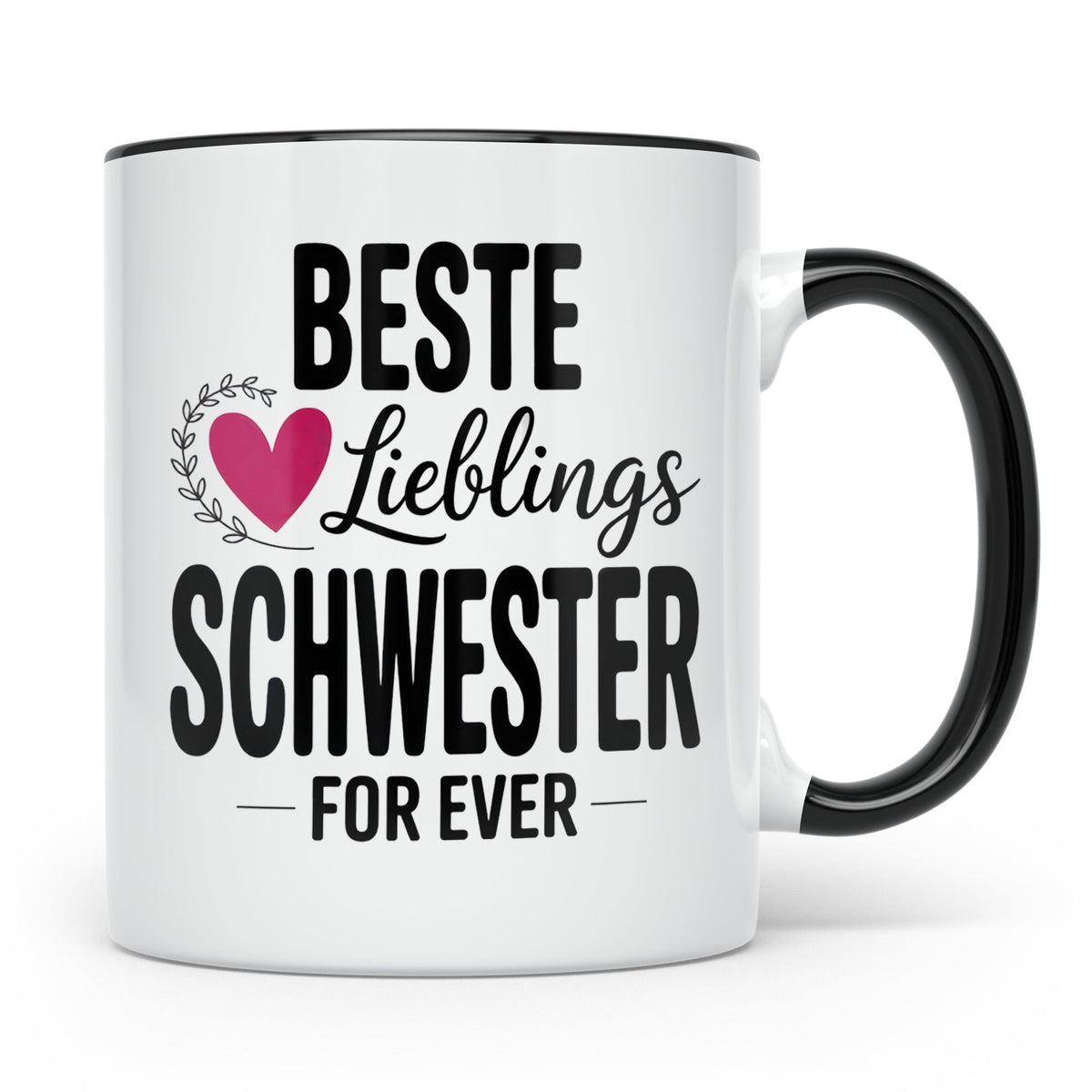 Beste Lieblings Schwester Tasse - Schwesterherz Geschenkidee – Schwarz [farbe:schwarz]
