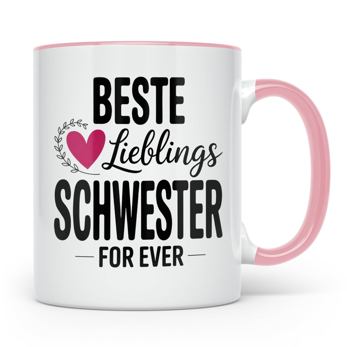Beste Lieblings Schwester Tasse - Schwesterherz Geschenkidee – Rosa [farbe:rosa]