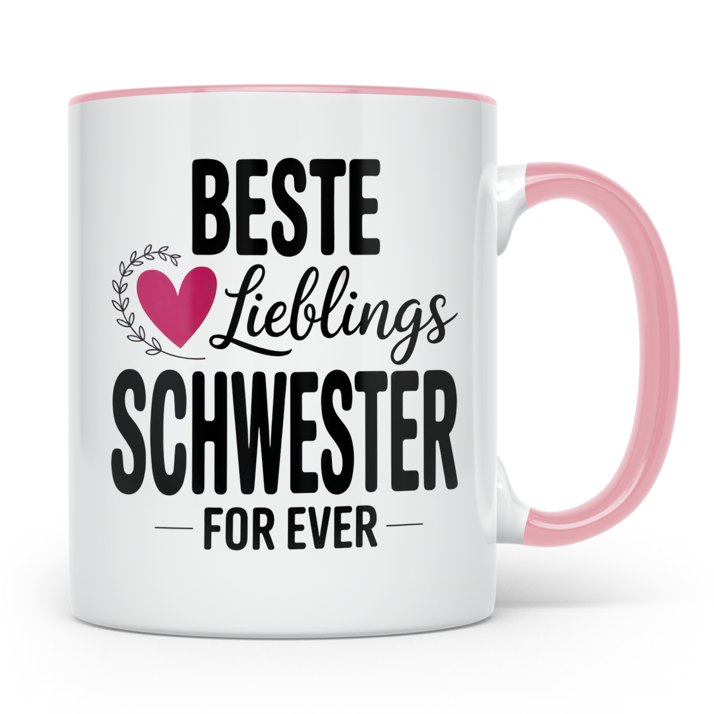 Beste Lieblings Schwester Tasse - Schwesterherz Geschenkidee – Rosa [farbe:rosa]