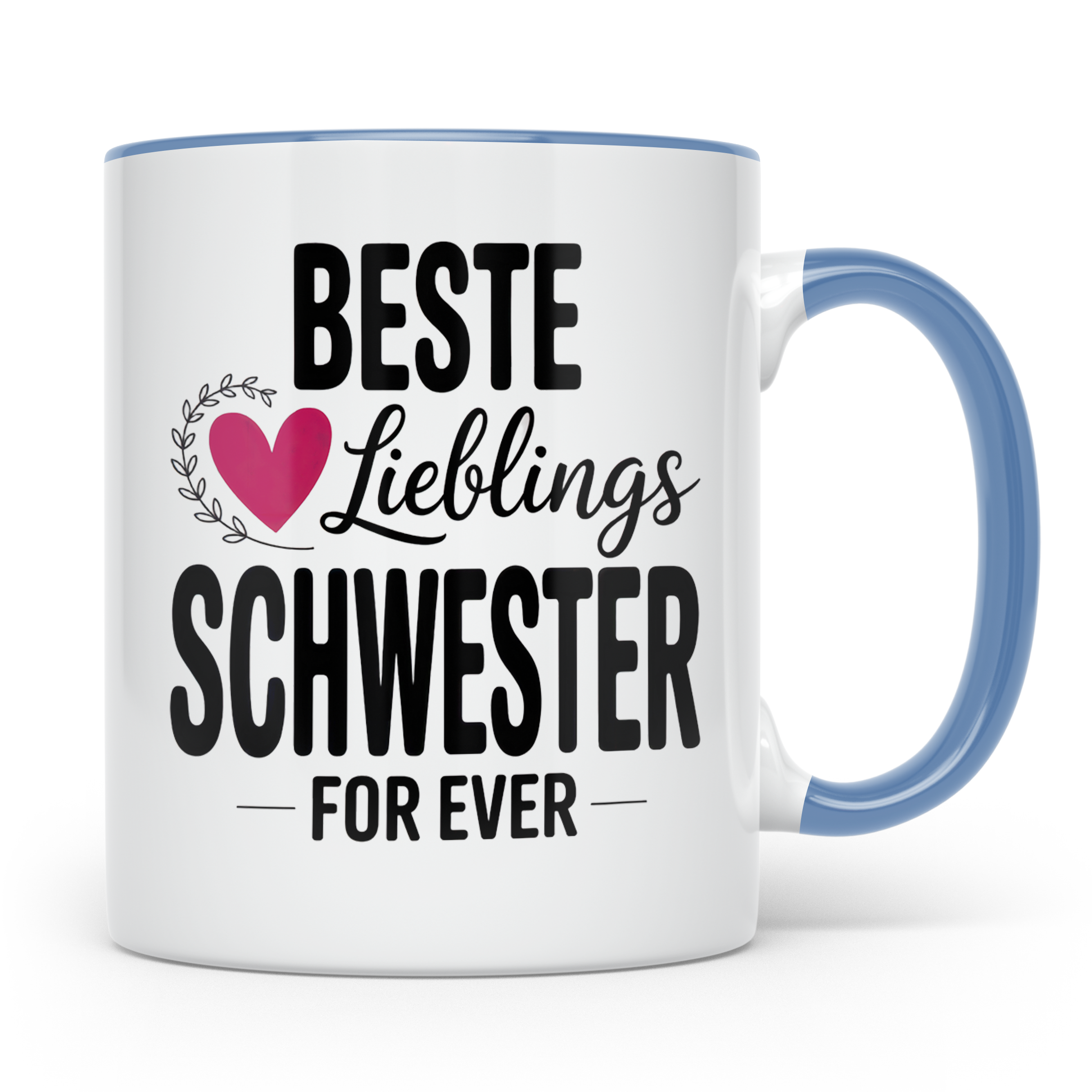 Beste Lieblings Schwester Tasse - Schwesterherz Geschenkidee – Blau [farbe:blau]