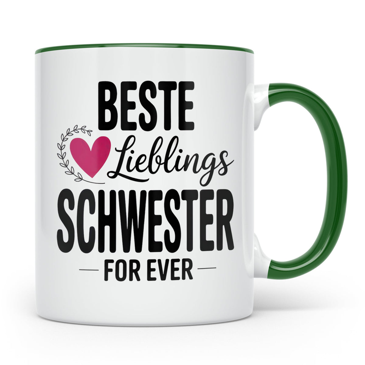 Beste Lieblings Schwester Tasse - Schwesterherz Geschenkidee – Grün [farbe:grün]