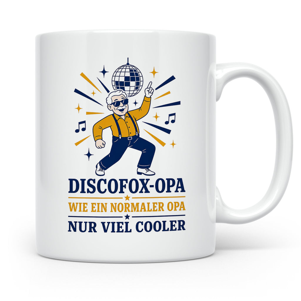 Discofox Opa Tasse Wie ein normaler Opa nur viel cooler - Ge – Weiß [farbe:weiß]