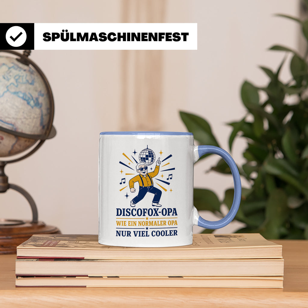 Discofox Opa Tasse Wie ein normaler Opa nur viel cooler - Ge – Blau [farbe:blau]
