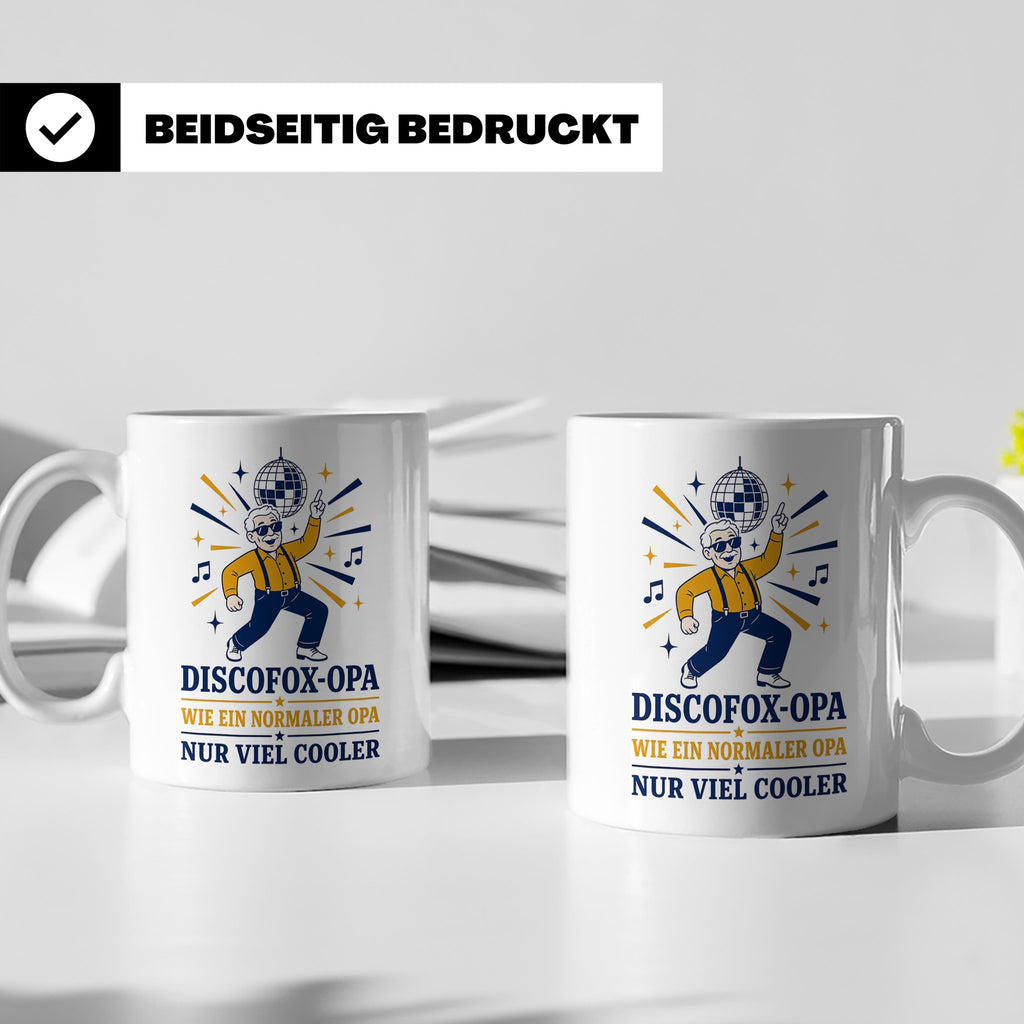 Discofox Opa Tasse Wie ein normaler Opa nur viel cooler - Ge – Weiß [farbe:weiß]
