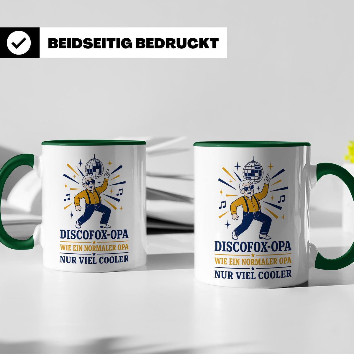 Discofox Opa Tasse Wie ein normaler Opa nur viel cooler - Ge – Grün [farbe:grün]
