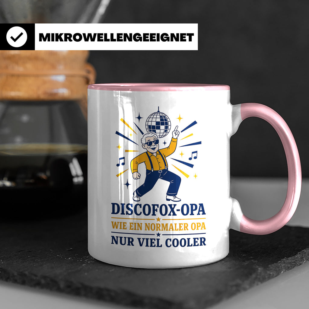 Discofox Opa Tasse Wie ein normaler Opa nur viel cooler - Ge – Rosa [farbe:rosa]