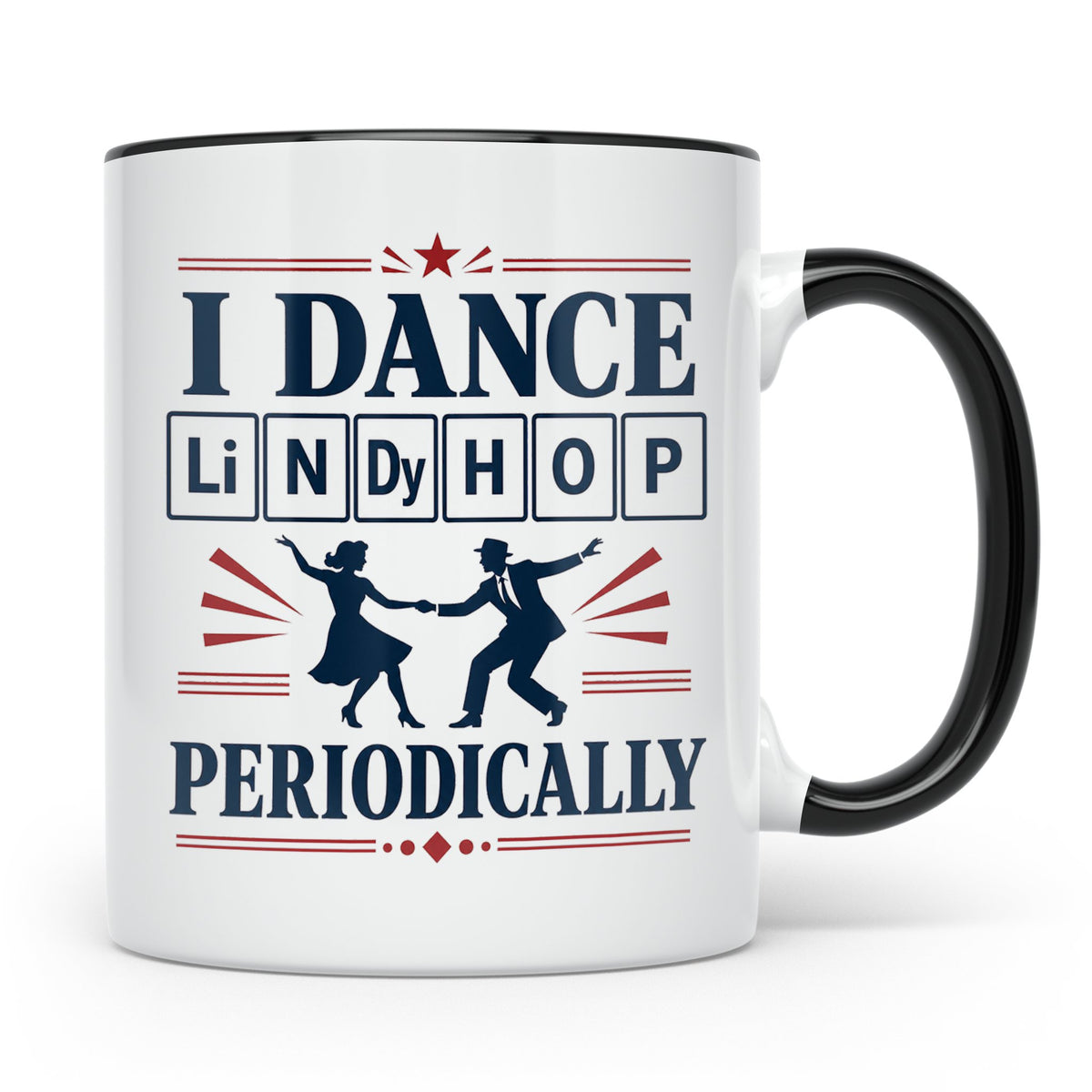 Lindy Hop Tasse I dance Lindy Hop periodically Periodensyste – Schwarz [farbe:schwarz]
