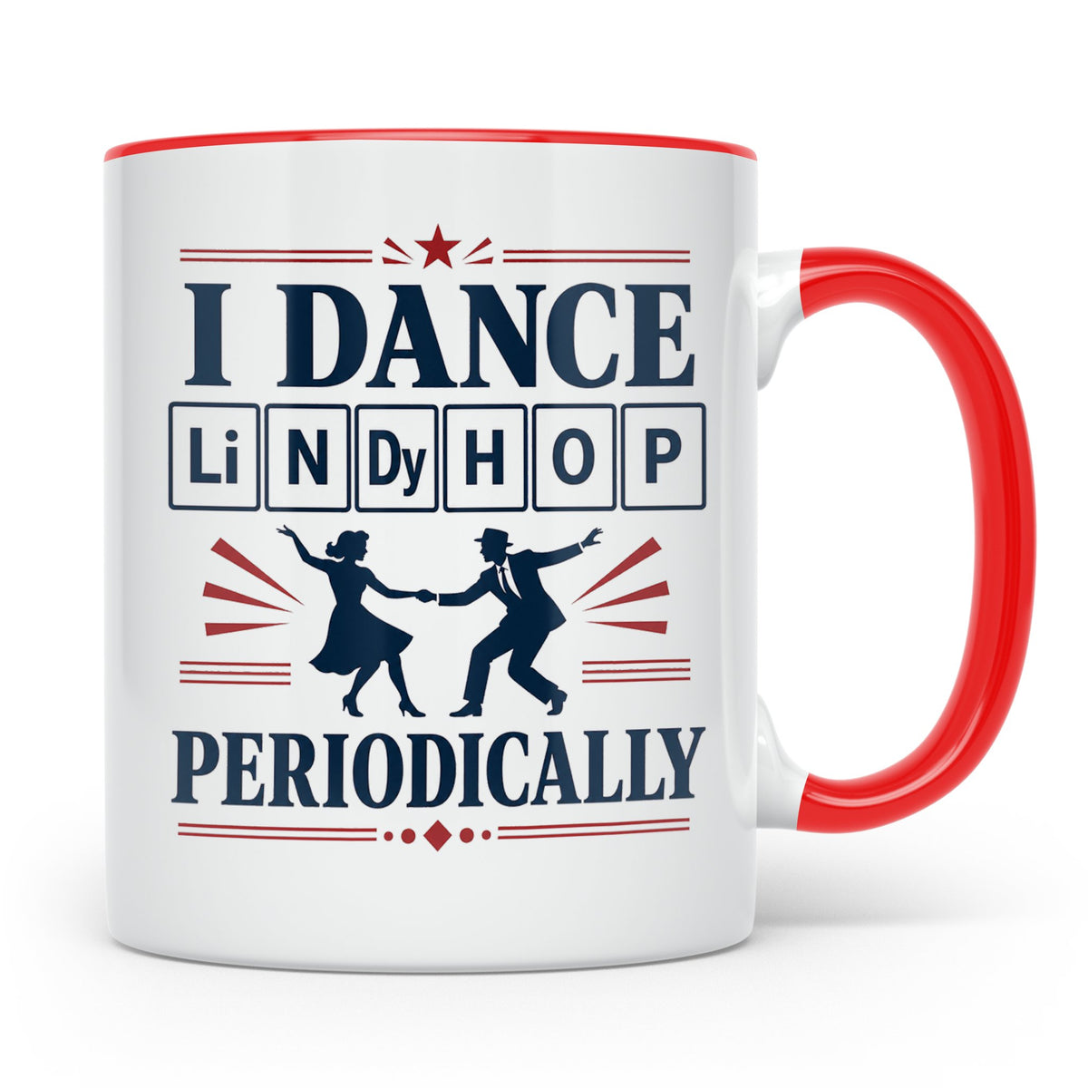 Lindy Hop Tasse I dance Lindy Hop periodically Periodensyste – Rot [farbe:rot]
