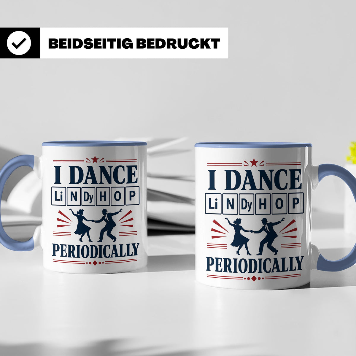 Lindy Hop Tasse I dance Lindy Hop periodically Periodensyste – Blau [farbe:blau]