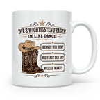 Line Dance Tasse Die 3 wichtigsten Fragen im Line Dance - Lu – Weiß [farbe:weiß]