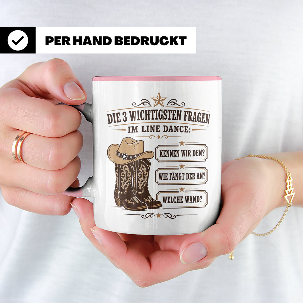 Line Dance Tasse Die 3 wichtigsten Fragen im Line Dance - Lu – Rosa [farbe:rosa]