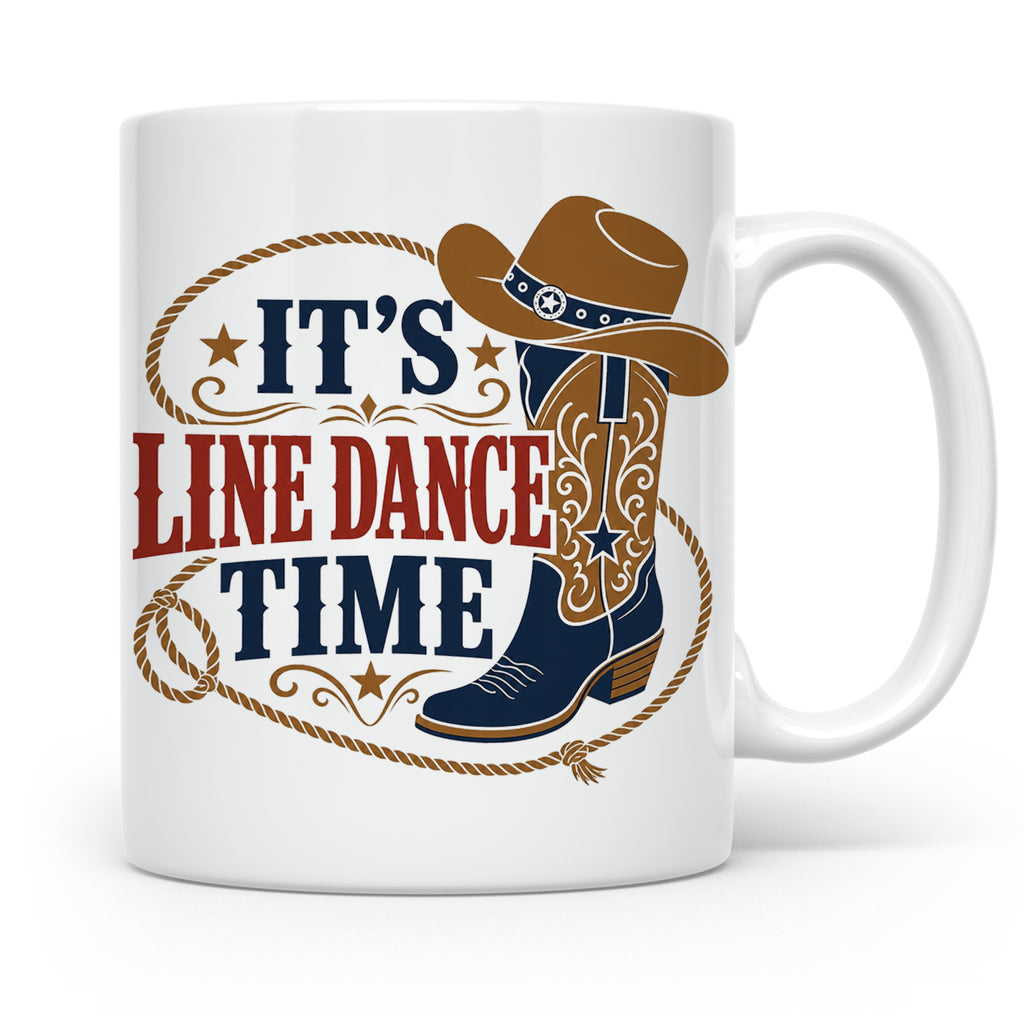 Line Dance Tasse Its Line Dance Time - Geschenk für Linedanc – Weiß [farbe:weiß]