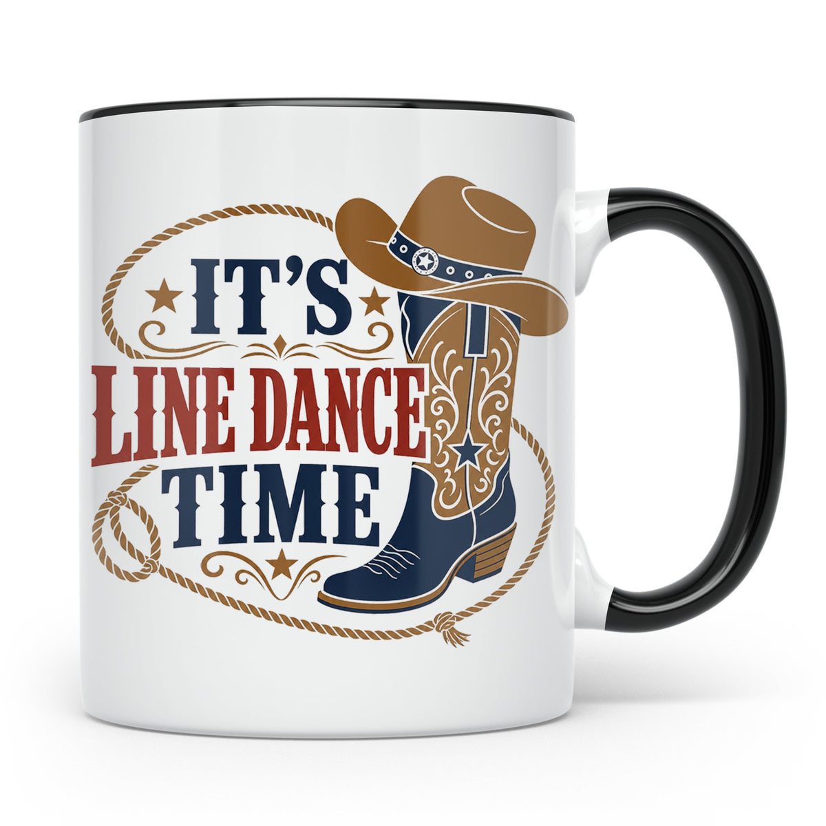 Line Dance Tasse Its Line Dance Time - Geschenk für Linedanc – Schwarz [farbe:schwarz]