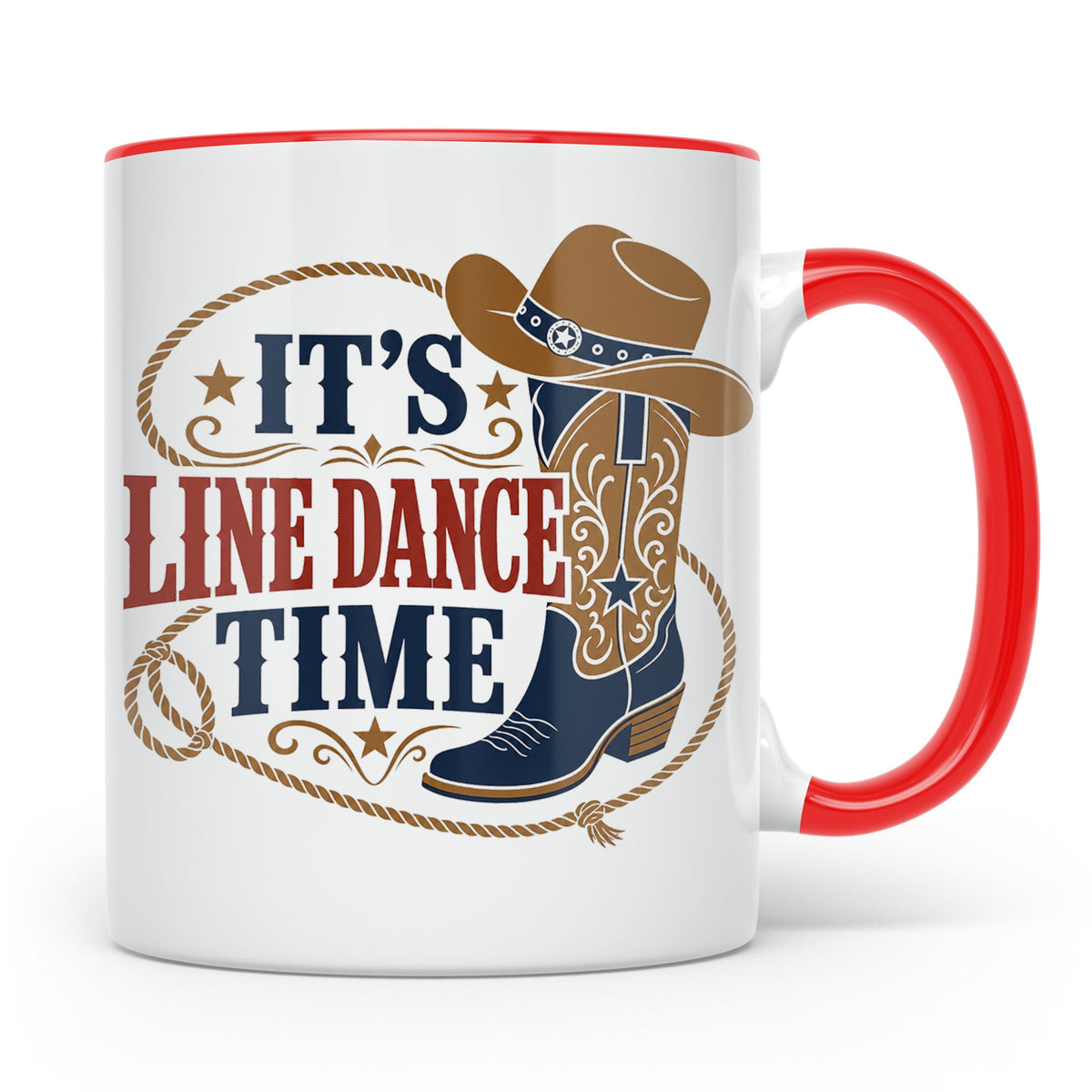 Line Dance Tasse Its Line Dance Time - Geschenk für Linedanc – Rot [farbe:rot]