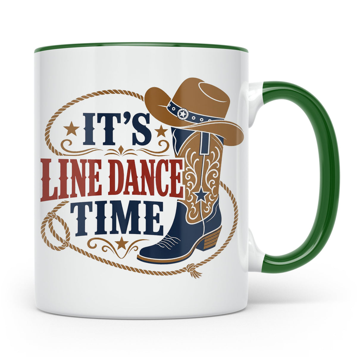Line Dance Tasse Its Line Dance Time - Geschenk für Linedanc – Grün [farbe:grün]