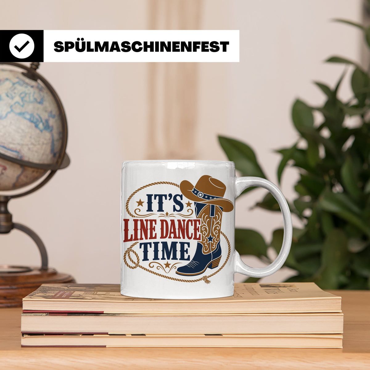 Line Dance Tasse Its Line Dance Time - Geschenk für Linedanc – Weiß [farbe:weiß]