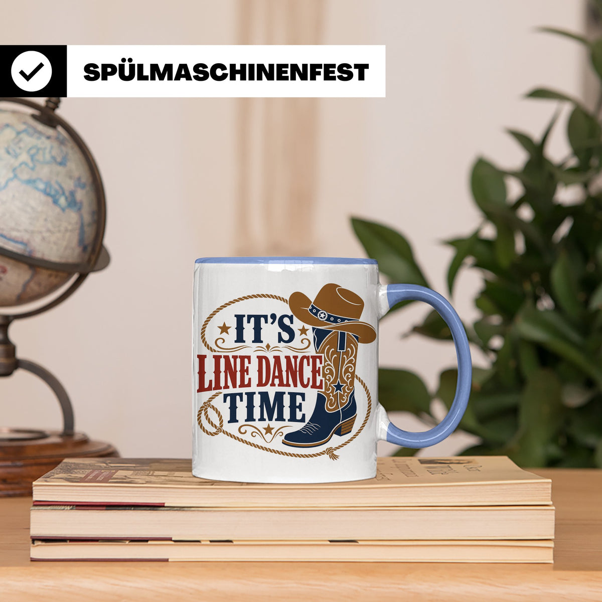 Line Dance Tasse Its Line Dance Time - Geschenk für Linedanc – Blau [farbe:blau]