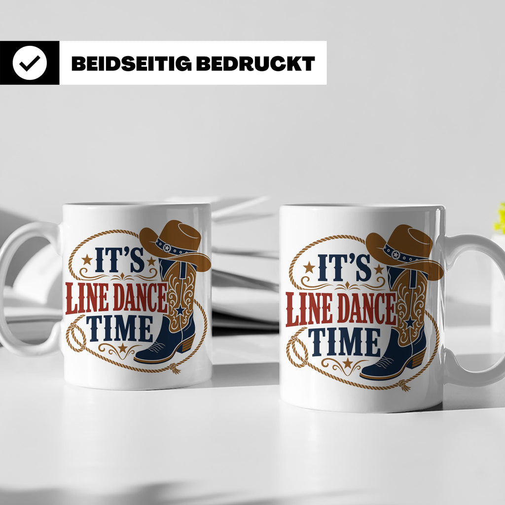 Line Dance Tasse Its Line Dance Time - Geschenk für Linedanc – Weiß [farbe:weiß]