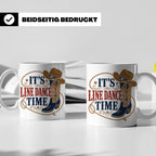 Line Dance Tasse Its Line Dance Time - Geschenk für Linedanc – Weiß [farbe:weiß]
